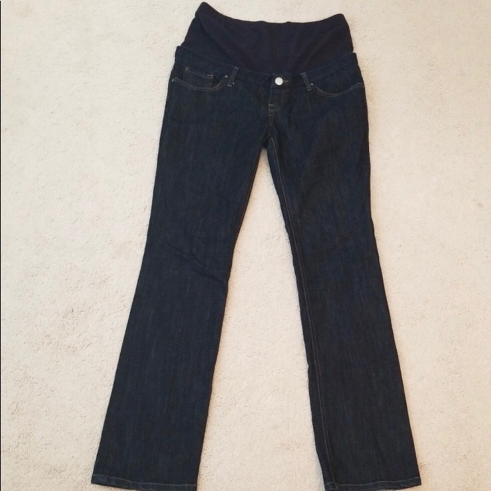 Zara Mom maternity dark wash jeans